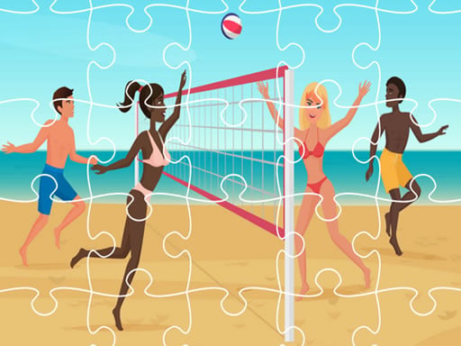 Beach Volleyball Jigsaw Game Image Beach Volleyball Jigsaw Game